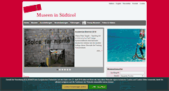 Desktop Screenshot of museen-suedtirol.it
